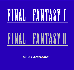 Final Fantasy I & II (Japan) Title Screen